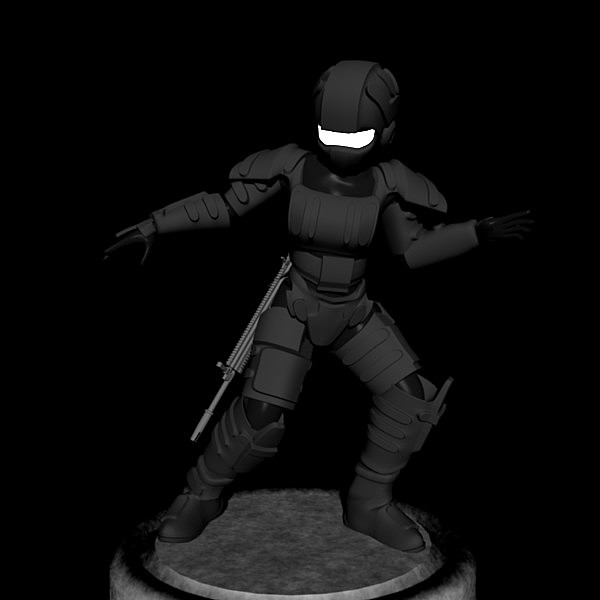 3d model high-poly female concept - High-Poly Female Spec-Op Concept by ChrisStolze