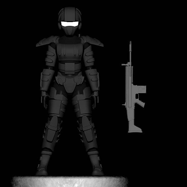 3d model high-poly female concept - High-Poly Female Spec-Op Concept by ChrisStolze