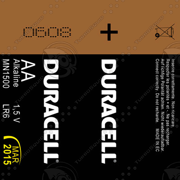 3d battery duracell - Battery DURACELL by NesAn Studio