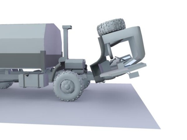 kamaz 4x4 3d model - Kamaz 4x4 by Ruski_xx