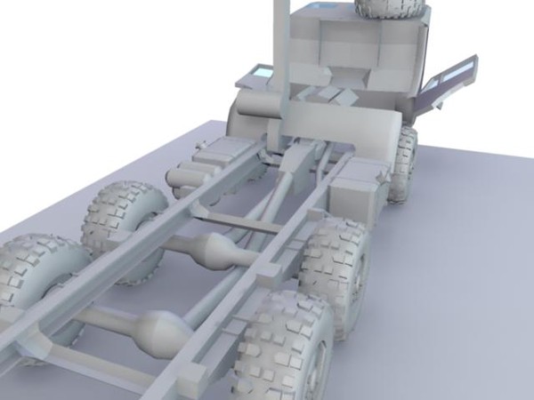 russian kamaz 6x6 truck 3d model - Kamaz 6x6 by Ruski_xx