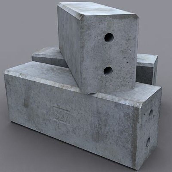 concrete construction blocks 3d 3ds - COZ081109035 by CoSwiz
