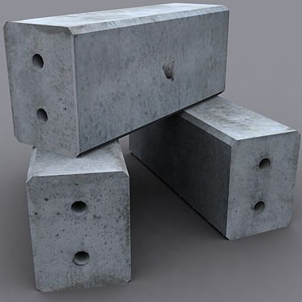 concrete construction blocks 3d 3ds - COZ081109035 by CoSwiz