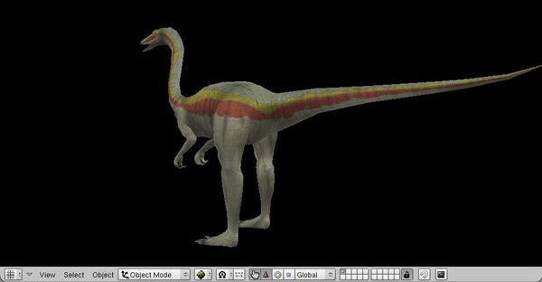 dinosaur ornithomimus 3d model - Ornithomimus.blend by EMB3D