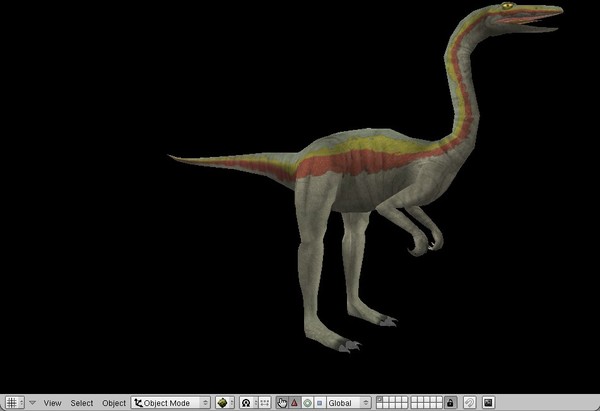 dinosaur ornithomimus 3d model - Ornithomimus.blend by EMB3D