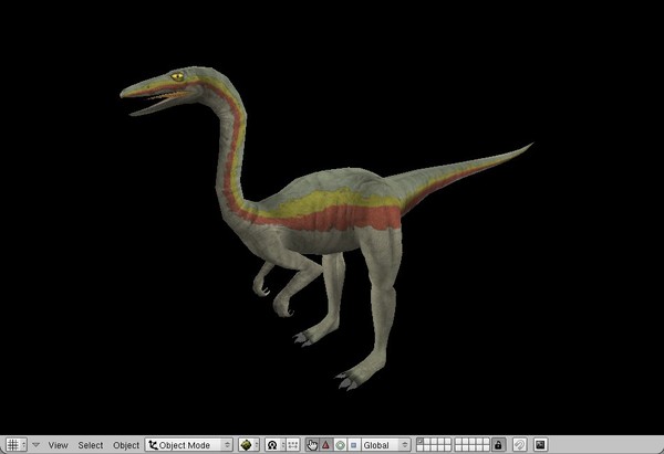 dinosaur ornithomimus 3d model - Ornithomimus.blend by EMB3D