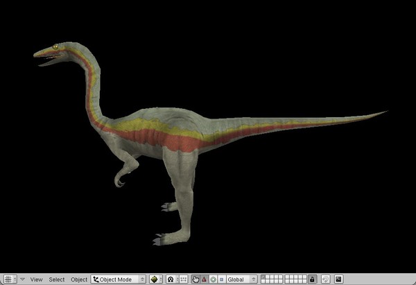 dinosaur ornithomimus 3d model - Ornithomimus.blend by EMB3D