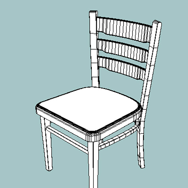 maya wooden chair - Wooden Chair by PixelKiwi