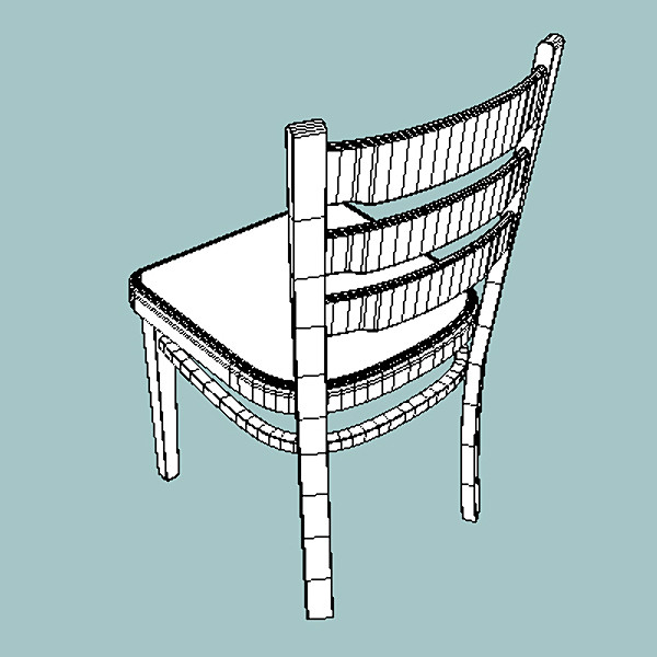 maya wooden chair - Wooden Chair by PixelKiwi