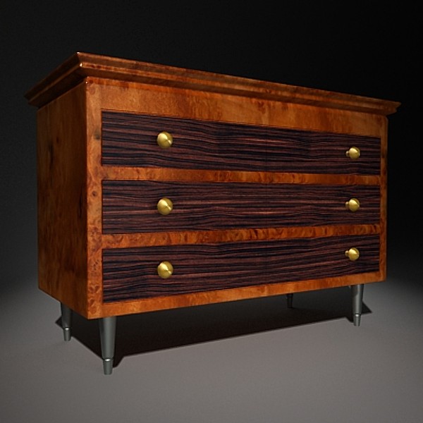 dresser drawers 3d model - Drawer by fabelar