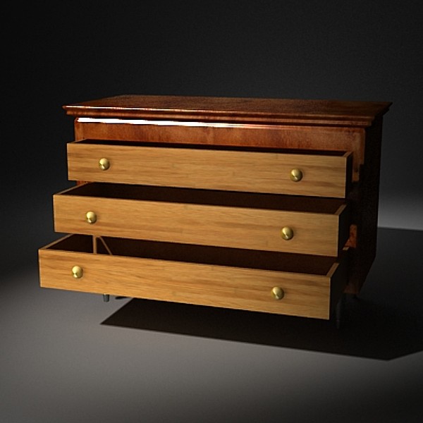 dresser drawers 3d model - Drawer by fabelar