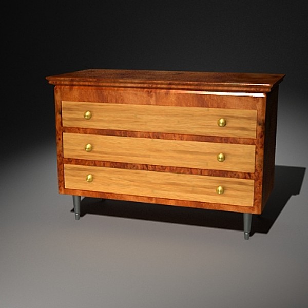 dresser drawers 3d model - Drawer by fabelar