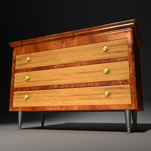 dresser drawers 3d model - Drawer by fabelar