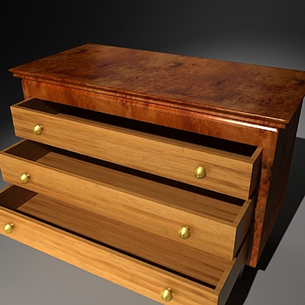 dresser drawers 3d model - Drawer by fabelar