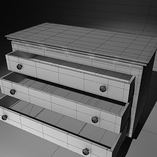 dresser drawers 3d model - Drawer by fabelar