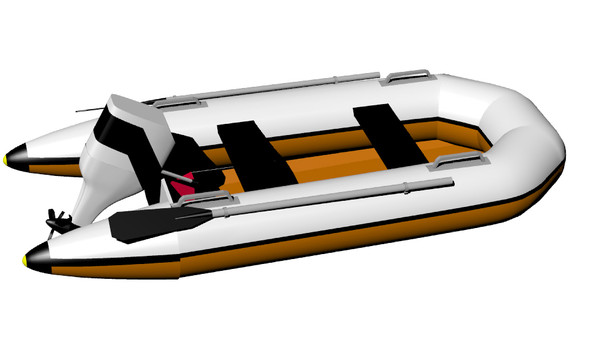 3d rigid dinghy - Sail Boat Dinghy Rigid Inflatable by Imagetek3D