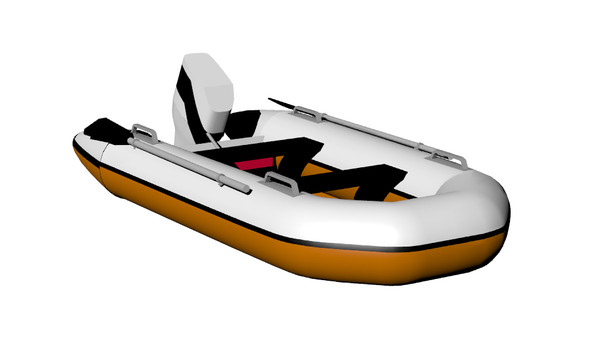 3d rigid dinghy - Sail Boat Dinghy Rigid Inflatable by Imagetek3D