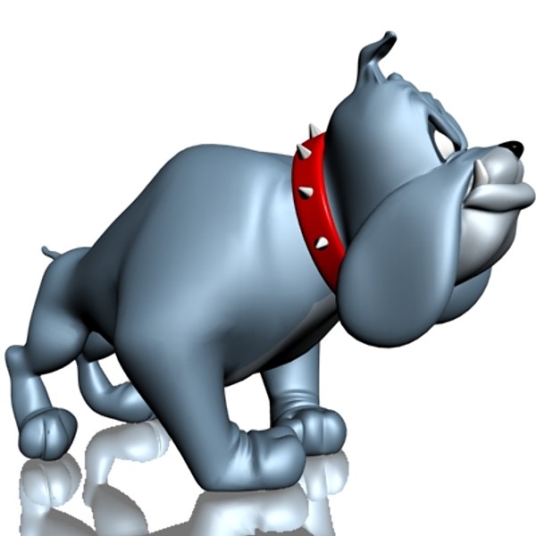 3d cartoon bulldog - Crazy dog cartoon 3D by supercigale