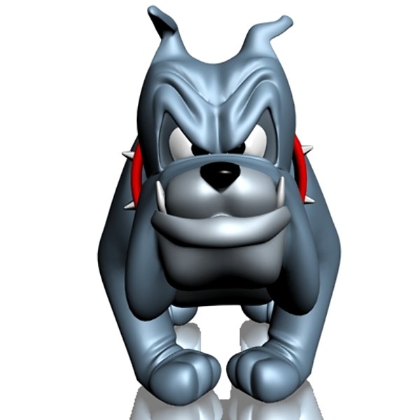 3d cartoon bulldog - Crazy dog cartoon 3D by supercigale