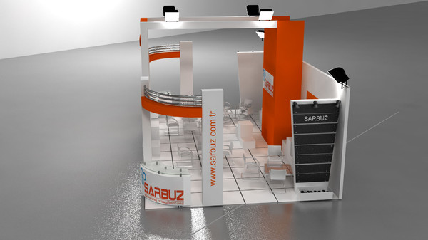 sarbuz exhibition stand design 3d model - Sarbuz exhibition stand design... by Cenkkeskin