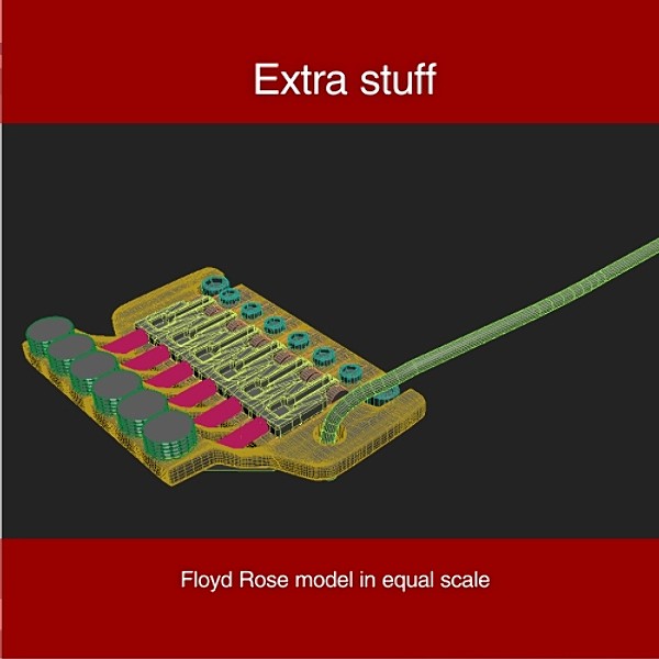 electric guitar modeled 3d model - Electric guitar 3D model by Zigzain