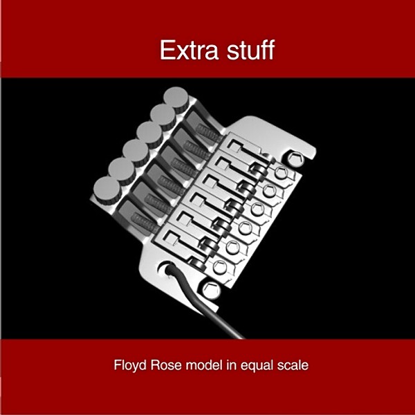 electric guitar modeled 3d model - Electric guitar 3D model by Zigzain