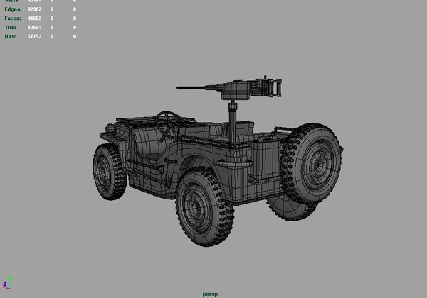 willy jeep ww2 3d model - Willys Jeep WW2 by robman88