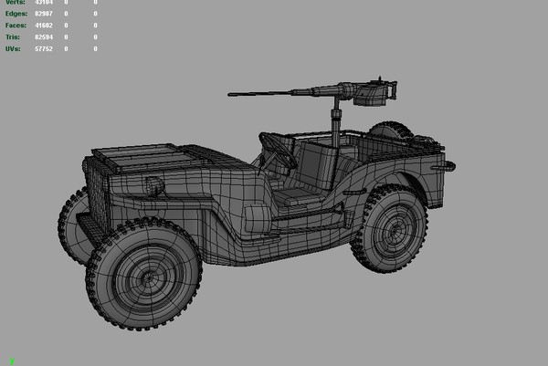 willy jeep ww2 3d model - Willys Jeep WW2 by robman88