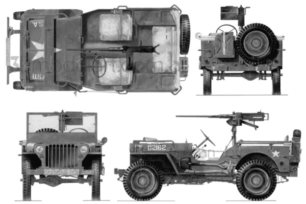 willy jeep ww2 3d model - Willys Jeep WW2 by robman88