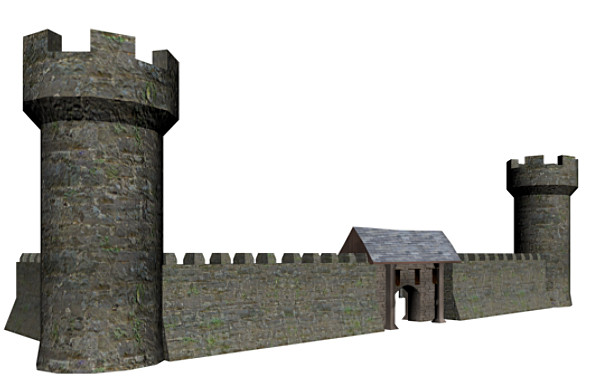 3ds wall b3d castle - Castle Set by newfnlandr