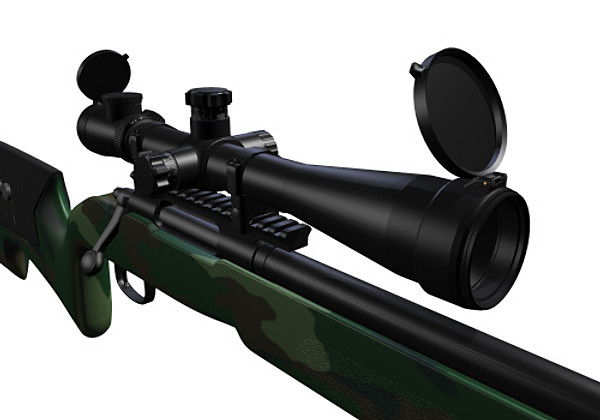 3dsmax m40 a3 sniper rifle - WSH M40A3 Sniper Rifle by WSH