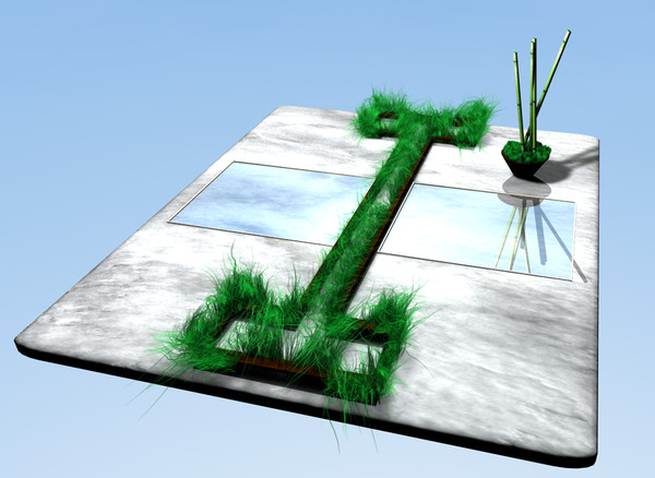 mini garden zen 3d 3ds - Mini Garden zen by iHack