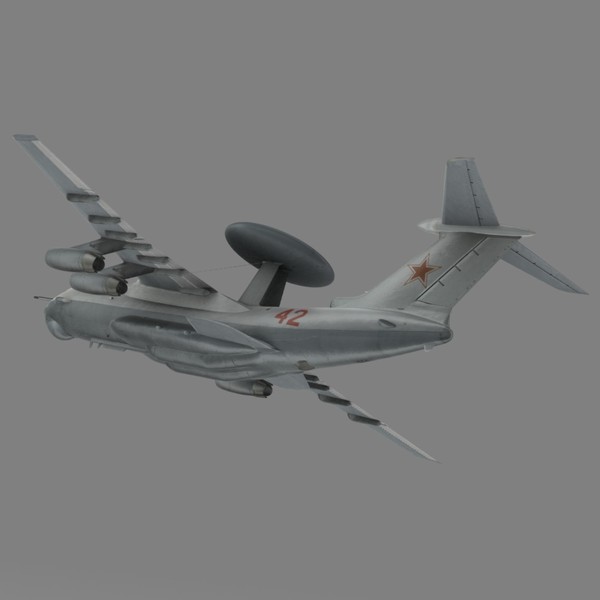 russian beriev a-50 aircraft 3d lwo - Beriev A-50 aircraft (Russian AWACS) by illuminar77