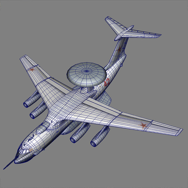 russian beriev a-50 aircraft 3d lwo - Beriev A-50 aircraft (Russian AWACS) by illuminar77