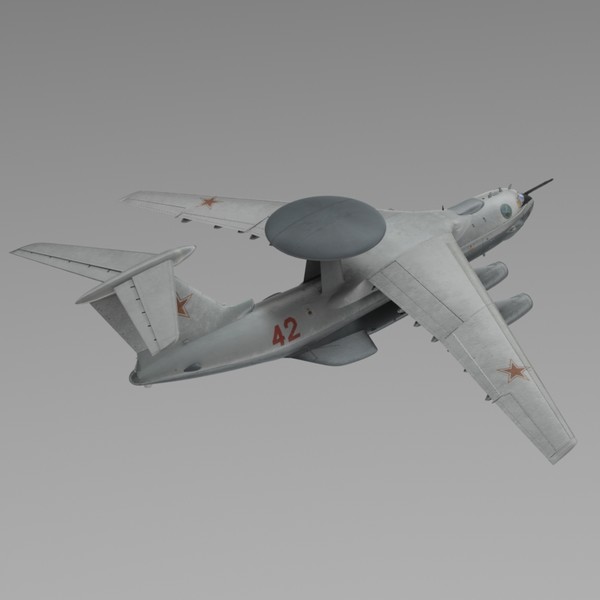 russian beriev a-50 aircraft 3d lwo - Beriev A-50 aircraft (Russian AWACS) by illuminar77