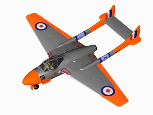 3d model havilland vampire t11 - De Havilland Vampire T11 by pbratt