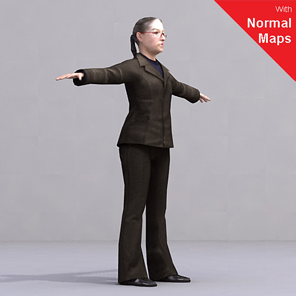 3dsmax axyz rigged characters - BWom0015-FBX by axyzdesign