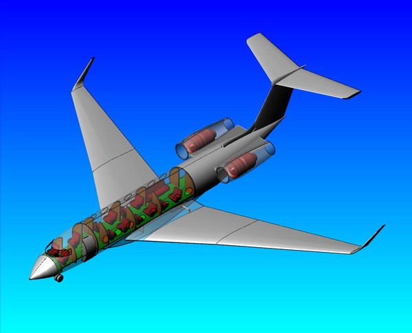gulfstream g650 3d model - Gulfstream G650(rev).sat or .stp or .3dm or .dwgAssembly by RodgerSaintJohn