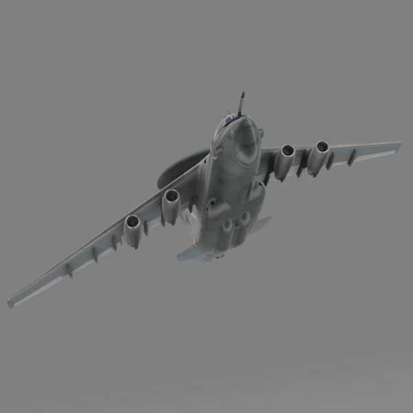 russian beriev a-50 aircraft 3d lwo - Beriev A-50 aircraft (Russian AWACS) by illuminar77