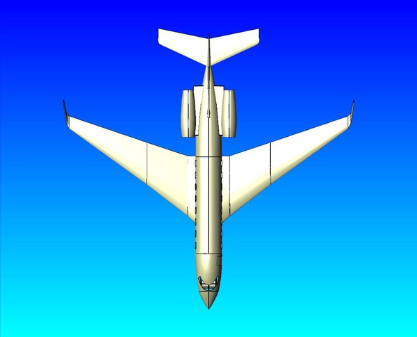 gulfstream g650 3d model - Gulfstream G650(rev).sat or .stp or .3dm or .dwgAssembly by RodgerSaintJohn