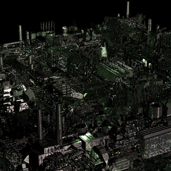 scifi industrial city cube 3d model - Scifi Industrial Cube City by dastolidigital