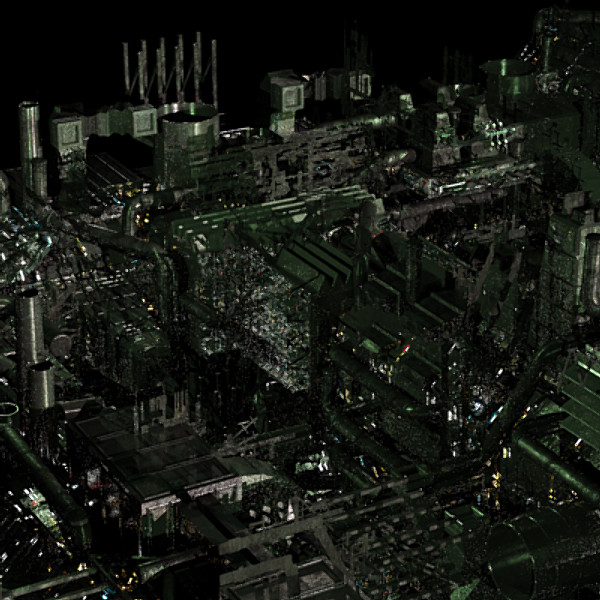 scifi industrial city cube 3d model - Scifi Industrial Cube City by dastolidigital
