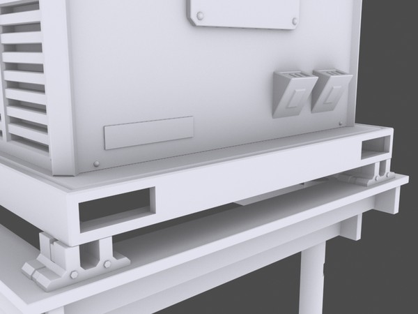 3d model hvac rooftop cooling unit - HVAC Rooftop Cooling Unit 2 by Redafvir