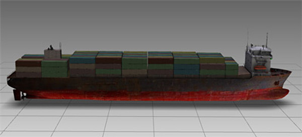 ship hyundai primorsky class 3d model - Ship Hyundai Primorsky class by rdklein
