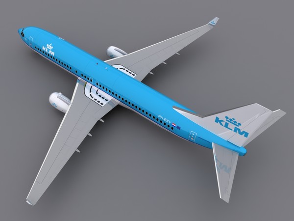 3ds max aircraft klm - 737-800 - KLM.max by foxxhound