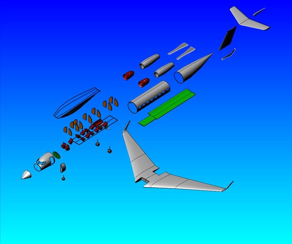 gulfstream g650 3d model - Gulfstream G650(rev).sat or .stp or .3dm or .dwgAssembly by RodgerSaintJohn