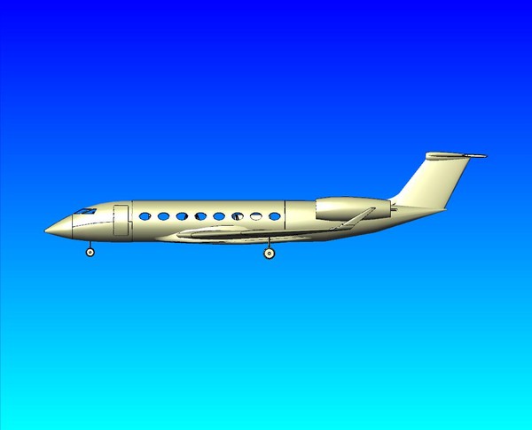 gulfstream g650 3d model - Gulfstream G650(rev).sat or .stp or .3dm or .dwgAssembly by RodgerSaintJohn