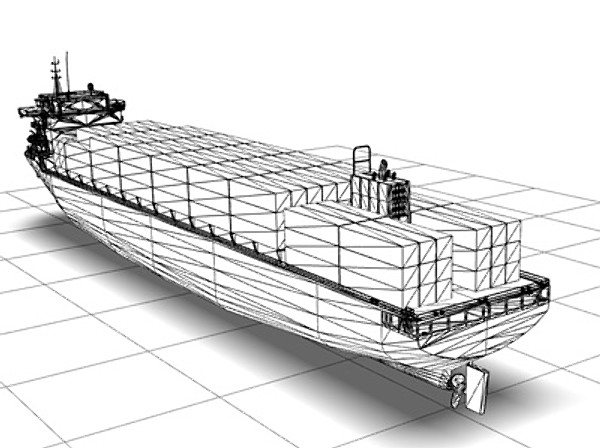 ship hyundai primorsky class 3d model - Ship Hyundai Primorsky class by rdklein
