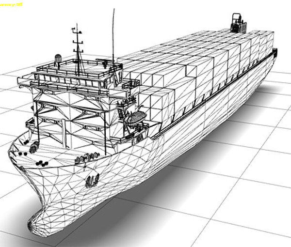 ship hyundai primorsky class 3d model - Ship Hyundai Primorsky class by rdklein