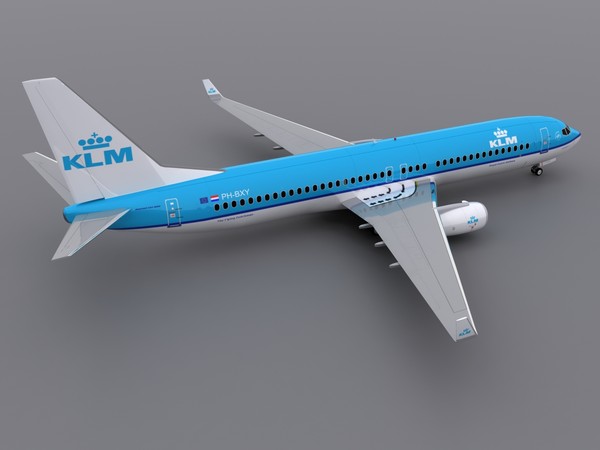 3ds max aircraft klm - 737-800 - KLM.max by foxxhound